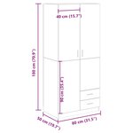 vidaXL Garde-robe chêne artisanal 80x52x180 cm bois d'ingénierie