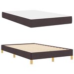 vidaXL Lit à ressorts Marron 120 x 200 cm Tissu et Bois d'ingénierie