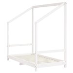 vidaXL Cadre de lit pour enfant blanc 2x(80x160) cm bois de pin massif