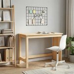 vidaXL Bureau Marron 112 x 50 x 75 cm Bois de Pin Massif