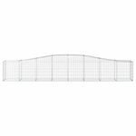 vidaXL Paniers à gabions arqués 5 Pièces 400x50x60/80 cm Fer galvanisé