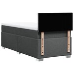 vidaXL Sommier à lattes de lit avec matelas Gris foncé 80x200 cm Tissu