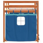 vidaXL Lit superposé sans matelas bleu 75x190 cm bois de pin massif