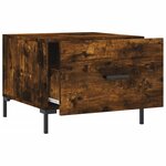 vidaXL Tables basses 2 Pièces chêne fumé 50x50x40 cm bois d'ingénierie
