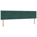 Lit Box Spring vidaXL avec Matelas Vert Foncé 200x200 cm Velours