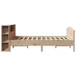 vidaXL Lit bibliothèque sans matelas 135x190 cm bois de pin massif