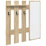 vidaXL Porte-manteau mural Chêne Sonoma 100 x 10 x 100 cm
