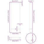 vidaXL Pieds de table de bar Anthracite 2 pièces 40 x (110-111) cm Acier