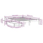 vidaXL Cadre de lit sans matelas blanc 135x190 cm bois de pin massif