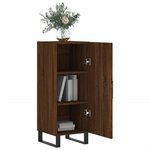 vidaXL Buffet Chêne marron 34 5x34x90 cm Bois d'ingénierie
