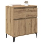 vidaXL Buffet Chêne artisanal 60 x 35 x 70 cm Bois d'ingénierie et fer