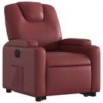 vidaXL Fauteuil inclinable électrique rouge bordeaux similicuir