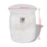 vidaXL Table basse/tabouret martelé en aluminium Argenté