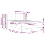 vidaXL Cadre de lit avec matelas Rose 140 x 200 cm Velours