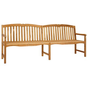 vidaXL Banc en Bois Sculpté en Rose 228 x 61 x 94 5 cm Naturel