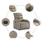vidaXL Fauteuil inclinable Cappuccino Similicuir