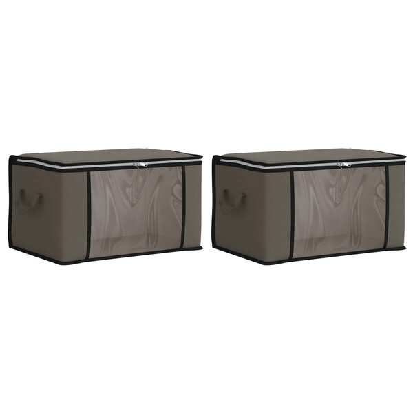vidaXL Boîte de rangement avec fenêtre latérale transparente 2 Pièces
