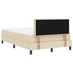 vidaXL Lit à ressorts avec matelas Crème 120 x 190 cm tissu