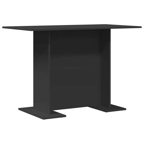 vidaXL Table de salle à manger / Table de repas Noir 110 x 60 x 75 cm