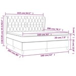 vidaXL Sommier à lattes de lit et matelas Gris foncé 160x200cm Velours