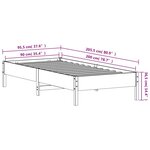 vidaXL Cadre de lit sans matelas 90x200 cm bois de pin massif