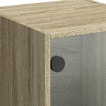 vidaXL Buffet avec portes en verre chêne sonoma 35x37x109 cm