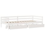vidaXL Lit de jour avec tiroirs sans matelas 90x200 cm bois massif
