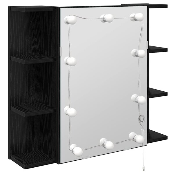 vidaXL Armoire Miroir Chêne noir 70 x 16 5 x 60 cm Bois d'ingénierie