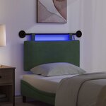 vidaXL Tête de lit suspendue Vert Jungle Tissu en velours côtelé