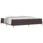 vidaXL Lit à ressorts avec matelas Marron foncé 200 x 200 cm tissu