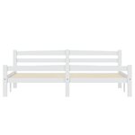 vidaXL Cadre de lit Blanc Bois de pin massif 180x200 cm