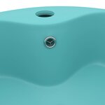 vidaXL Lavabo de luxe avec trop-plein Vert clair mat 36x13cm Céramique