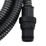 vidaXL Tuyau d'aspiration avec raccords en PVC noir 1" 4 m PVC