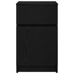vidaXL Tables de chevet 2 Pièces noir 39x35x65 cm bois d’ingénierie
