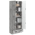 vidaXL Ensemble de Meubles 2 Pièces Gris béton Bois d'ingénierie