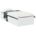 vidaXL Cadre de lit blanc 90x200 cm bois d'ingénierie