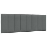vidaXL Cadre de lit sans matelas Hanko gris foncé 140x200 cm tissu
