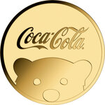 Monnaie COCA COLA POLAR BEAR 1/1000 Oz Medaille Or (PRÉCOMMANDE)