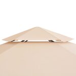 vidaXL Chapiteau tente de jardin Hexagonal Beige 323 x 265 cm