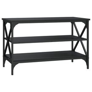 vidaXL Meuble TV Noir 80x40x50 cm Bois d'ingénierie