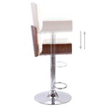 vidaXL Tabouret de bar Blanc Similicuir