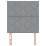 Tête de lit LED vidaXL Design à Blocs de Diamant Gris Clair 80 cm Tissu