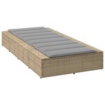 vidaXL Transat avec coussin flottant beige résine tressée