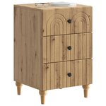 vidaXL Cabinet de chevet Chêne artisanal 43 x 41 x 66 5 cm