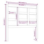 vidaXL Tête de lit Noir 105 5x4x100 cm Bois massif de pin