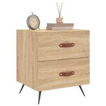 vidaXL Table de chevet chêne sonoma 40x35x47 5 cm bois d’ingénierie