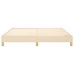 vidaXL Cadre de lit sans matelas crème 160x200 cm tissu