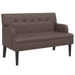 vidaXL Banc avec dossier marron 112x65 5x75 cm similicuir