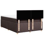 vidaXL Sommier à lattes de lit avec matelas Marron foncé 140x190 cm