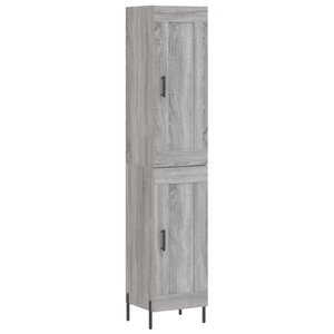 vidaXL Buffet haut Sonoma gris 34 5x34x180 cm Bois d'ingénierie